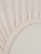Jersey plachta do postieľky s elastanom Deluxe 70 x 140 cm – biela káva