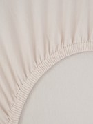 Jersey prostěradlo do postýlky s elastanem 70 × 140 cm – bílá káva