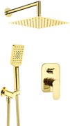 Deante Alpinia, podomietová sprchová sada s dažďovou nerezovou hlavicou 250x250 mm, zlatá lesklá, DEA-NAC_Z9LP