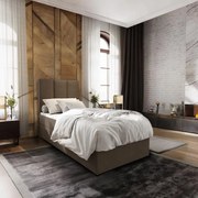 Čalúnená posteľ boxspring MERALIS 90x200 cm hnedá Matrac: Matrac Bonell pružinový