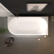 Erga Zara, rohová voľne stojaca vaňa 150x75 cm + odtoková zátka, pravá, biela lesklá, ERG-ZARA-150075R-WH-WH