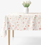 Goldea hranatý teflónový obrus - ružové kvietky 80 x 80 cm