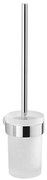 Gedy - Nástenná WC štetka PIRENEI lesklý chróm/sklo satén