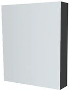 Mereo, Mereo Kúpeľňová zrkadlová skrinka 60 cm, galerka, 1x dvierka ľavá, Multidecor, Šedá antracit, MER-CN798G61SEAN