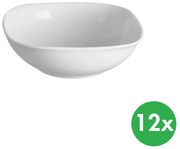 Miska hranatá MONA, 14 x 14 cm, porcelán, 12 ks