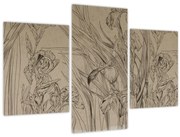 Obraz - Obrysy rastlín (90x60 cm)