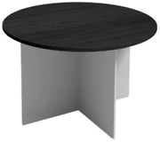 Rokovací stôl s guľatou doskou PRIMO GRAY, priemer 120 cm, sivá/wenge