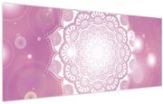 Obraz mandaly v ružovom pozadí (120x50 cm)