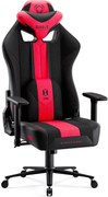 Herné kreslo s látkovým poťahom, veľkosť King Size, karmínový-antracitový: Diablo X-Player 2.0