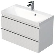 Kúpeľňová skrinka s umývadlom SAT Cube Way 80x47,5x40 cm biela mat CUBE3D802ZB
