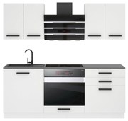 Kuchynská linka Belini Premium Full Version 180 cm biely mat s pracovnou doskou MARY