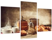 Obraz - Káva a raňajky (90x60 cm)