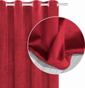 Velúrový záves SOFT VELVET červený 140x250 cm