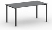 Rokovací kancelársky stôl PRIMO INFINITY, 160x80 cm, čierna podnož, grafit