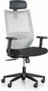 Kancelárska stolička LETTY, sivá/čierna