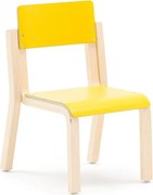 Detská stolička DANTE, výška 260 mm, breza/žltá
