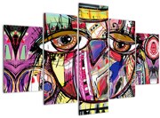 Obraz - Street art - sova (150x105 cm)