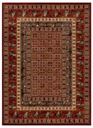 Koberec KASHQAI 4301 300 orientálny / rám, terakota / zelený