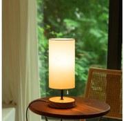 Aigostar - Stolná lampa s USB portom 1xE27/40W/230V béžová