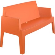 BOX SOFA záhradná lavica s podrúčkami orange