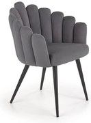 Jedálenská stolička Yara, sivá / čierna