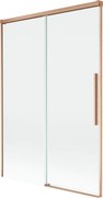 Mexen Rox, 2-krídlová posuvná vaňová zástena 120 x 150 cm, 8mm číre sklo, medený matný profil, 8C9-120-001-65-00