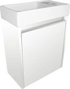 Comodo Kúpeľňová skrinka závesná s keramickým umývadlom Marta 40 White P/L