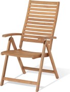 Stolička z tíkového dreva s vysokým nastaviteľným operadlom