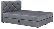 Manželská posteľ Boxspring 140x200 cm Karum (tmavosivá) (s roštom a matracom). Vlastná spoľahlivá doprava až k Vám domov. 1007774