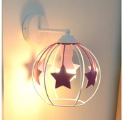 Detská nástenná lampa STARS 1xE27/15W/230V ružová/biela