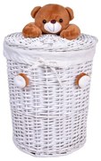 Prútený kôš s medvedíkom 40L