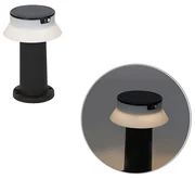 Stojaca vonkajšia lampa čierna vrátane LED so stmievačom IP55 solárna - Felice