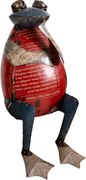 Kovová premýšľajúca žaba v štýle upcycle 250x180x410