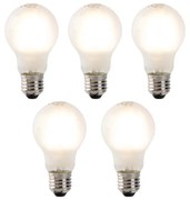 Sada 5 stmievateľných LED žiaroviek E27 s mliečnym sklom 4W 320lm 2700K