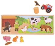 Bigjigs Toys magnetické puzzle farma