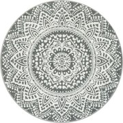Koberec Lima G757A mandala, krémový / sivý kruh