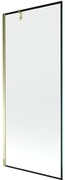 Mexen Next vaňová zástena jednokrídlová 80 x 150 cm, Čierny vzor, Zlatá - 895-080-000-00-70-50