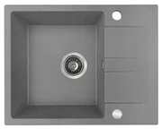 Kuchinox Laut, 1-komorový granitový drez 560x440x174 mm + sifón, šedá, LAV-SBZ_513Y