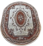 DY Hnedý oválny koberec s orientálnym vzorom Exclusiv 04 N Rozmer: 200x290 cm