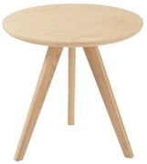 Prírodné drevený odkladací stolík Scandinavian - Ø 50 * 49cm