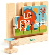 Drevená skladacia hra – domčeky