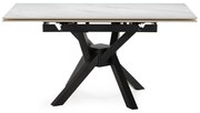 Rozkladací jedálenský stôl s prídavnou doskou s doskou z kameňa 90x150 cm Arlene – Marckeric