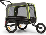KLARFIT Husky Vario, 2-v-1, príves pre psa, bugina pre psov, cca 240L, 600D, Oxfort, zelený