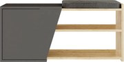 Skrinka na topánky Fiona Oak and Anthracite