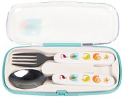 Krémový antikoro detský príbor 2 ks Wild Wonders – Rex London