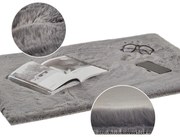 Kusový koberec RABBIT DELUXE - šedý - imitácia králičie kožušiny