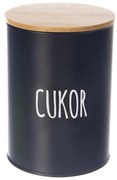 Dóza plech/bambus pr. 11 cm Cukor BLACK SK
