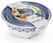 STEFANPLAST Plastová miska Tosca, biely/modrý set 3ks s vekom