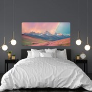 PIPPER. Samolepiaca textilná tapeta - Skalnaté hory s dúhou