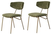 Súprava jedálenských stoličiek Nancy Green and Gold, 2 ks